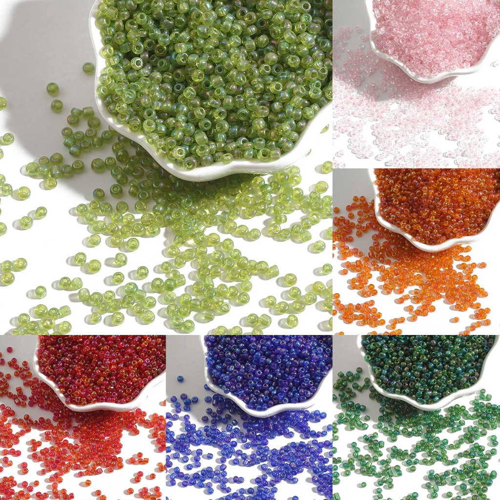 Hạt cơm mạ màu 15g (2/3/4mm) - Phụ kiện thủy tinh DIY và trang sức sáng tạo