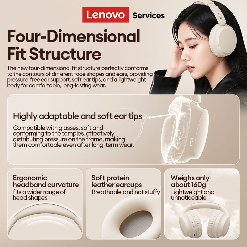 Lenovo LS108 Bluetooth Headhone HIFI Chất Lượng Âm Thanh ENC Giảm Tiếng Ồn Độ Nét Cao Đồng Bộ Hóa Âm Thanh-Visual Chống Mồ Hôi Và Thoải Mái Bluetooth 6.0 | BigBuy360 - bigbuy360.vn
