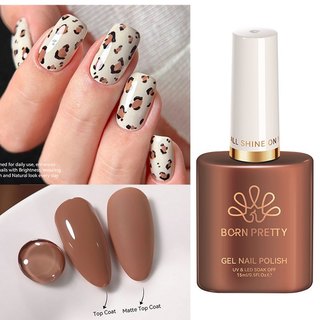  BORN PRETTY 15ml Gel Nâu Sơn Móng Tay Lấp Lánh Bán Vĩnh Viễn UV Gel Sáng Bóng Đầy Màu Sắc Sơn Móng Tay Nghệ Thuật Ngâm Tắt UV LED Gel 
