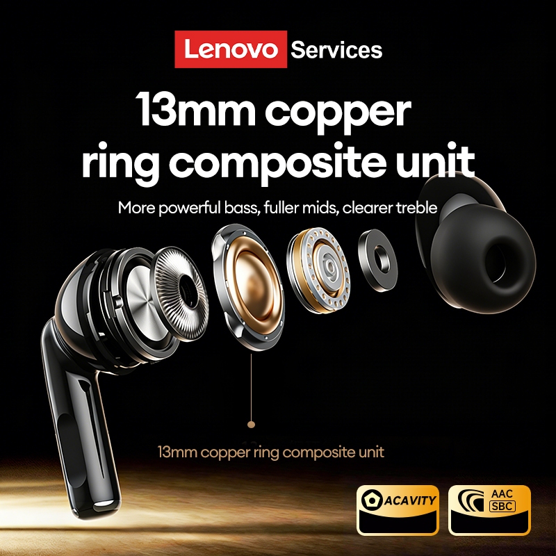 Tai nghe Bluetooth Lenovo LE232 ANC và tai nghe không dây có Bluetooth 6.0 và khử tiếng ồn chủ động cộng với màn hình LED | BigBuy360 - bigbuy360.vn