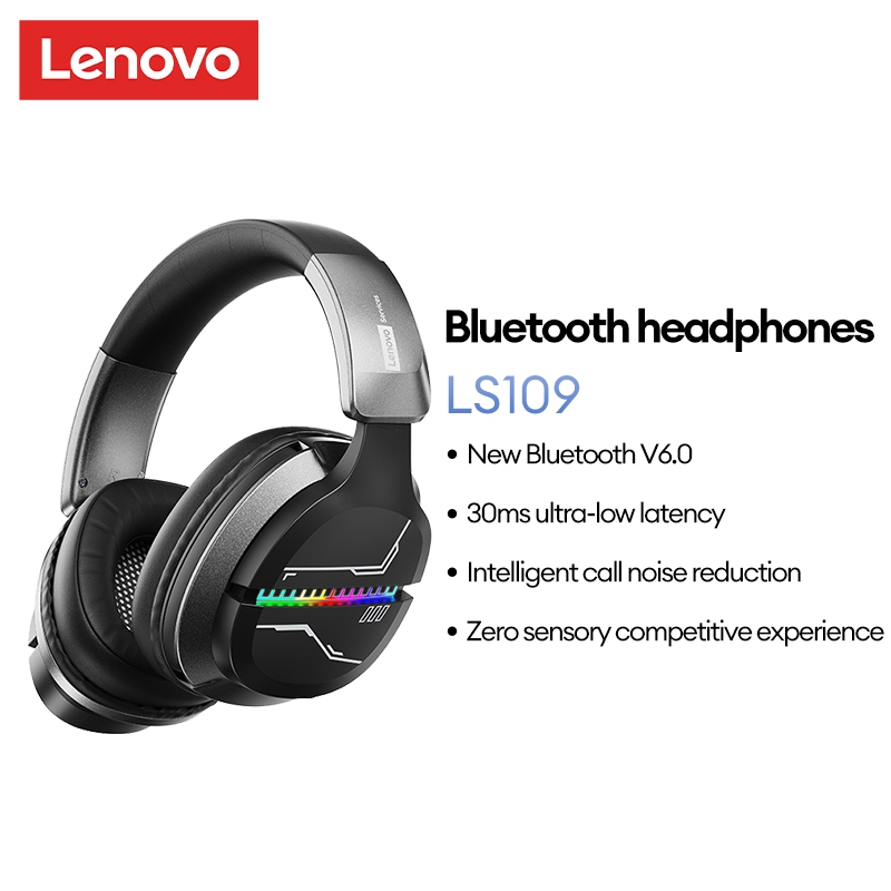 Lenovo LS109 Bluetooth Headhone Độ trễ siêu thấp Giảm tiếng ồn thông minh Trò chơi thể thao điện tử Headhone Bluetooth 6.0 | BigBuy360 - bigbuy360.vn