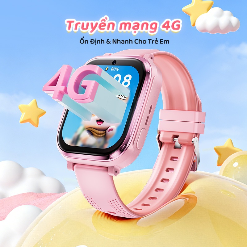 Đồng hồ thông minh trẻ em Kiumo-T59 Đồng hồ định vị chính xác LBS + GPS, SOS, Cuộc gọi Video HD | BigBuy360 - bigbuy360.vn