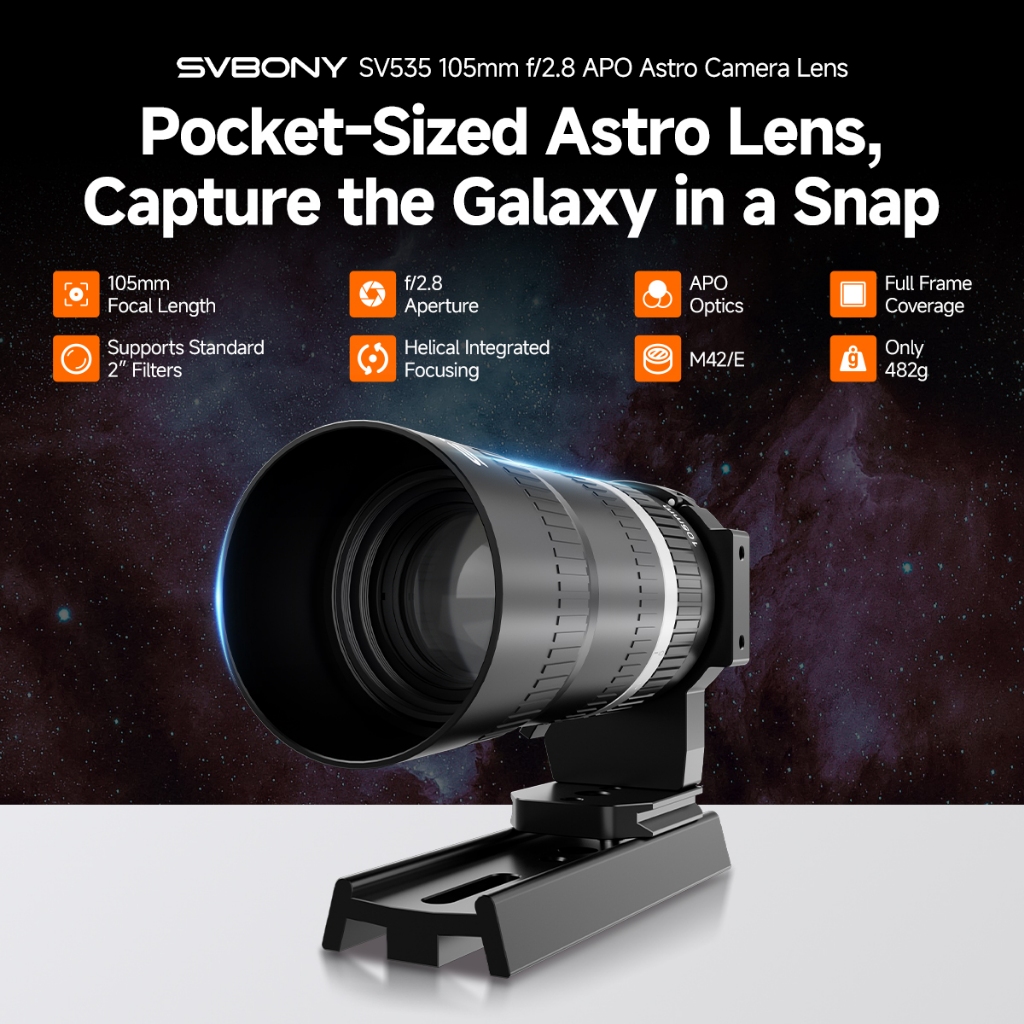 Svbony SV535 F2.8 APO Astro Camera Sony Tương Thích Cho Chụp Ảnh Bầu Trời Sâu Chuyên Nghiệp