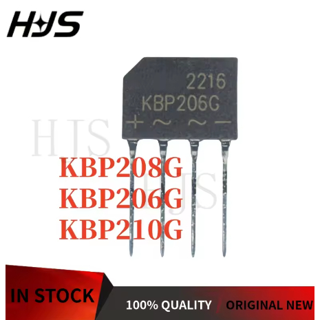 2 Chiếc KBP208G KBP206G KBP210G KBP208 KBP206 KBP210 Bộ Chỉnh Lưu Cầu Ngăn Xếp