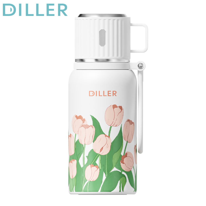Bình hút chân không Diller Bình nước uống bằng thép không gỉ 316 có bộ lọc 600ml D9501