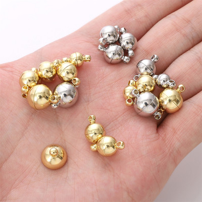 Trang sức handmade Beadia - bộ gồm khóa từ đồng bóng, vòng cổ, vòng tay và bông tai