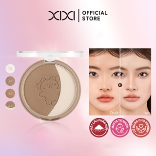  xixi Bảng Tạo Khối & Highlight: 2 Màu Phấn Sáng Mặt Bóng Mũi Tất Cả Trong Một D461 