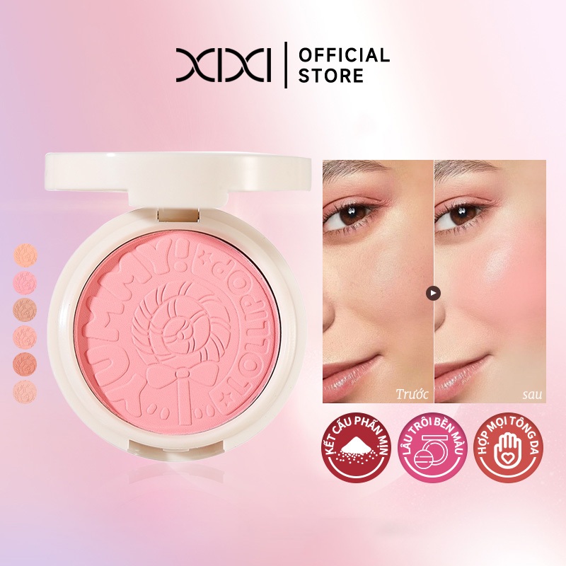 Xixi Phấn Má Hồng Ngọt Ngào, Màu Sắc Tự Nhiên, Làm Sáng Da, Phấn Mịn, Trang Điểm Hàng Ngày D764