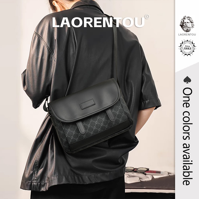 LAORENTOU Túi Đeo Chéo Nam Họa Tiết Cổ Điển, Phong Cách Doanh Nhân – Phù Hợp Đi Làm & Hằng Ngày