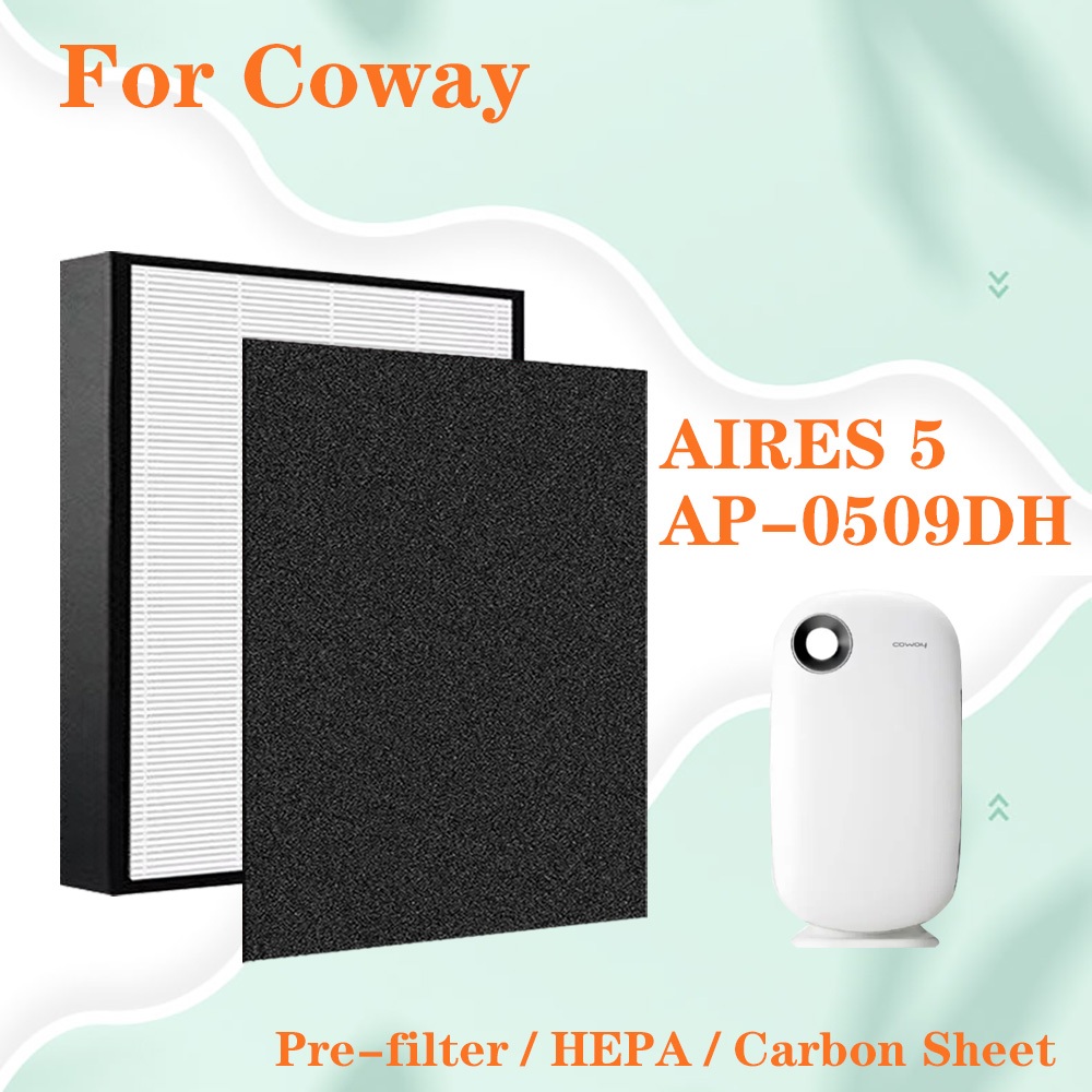 Thay thế cho máy lọc không khí Coway AP-0509DH AP-0509 Series AP0509DH, Bộ lọc HEPA tương thích và B