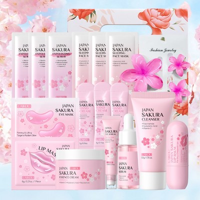LAIKOU Hoàn Thành 11 Món Sakura Chăm Sóc Da Nghi Thức Làm Sáng Da Mịn Hơn Phụ Nữ Chăm Sóc Da Quà Tặng Sinh Nhật Giáng Sinh