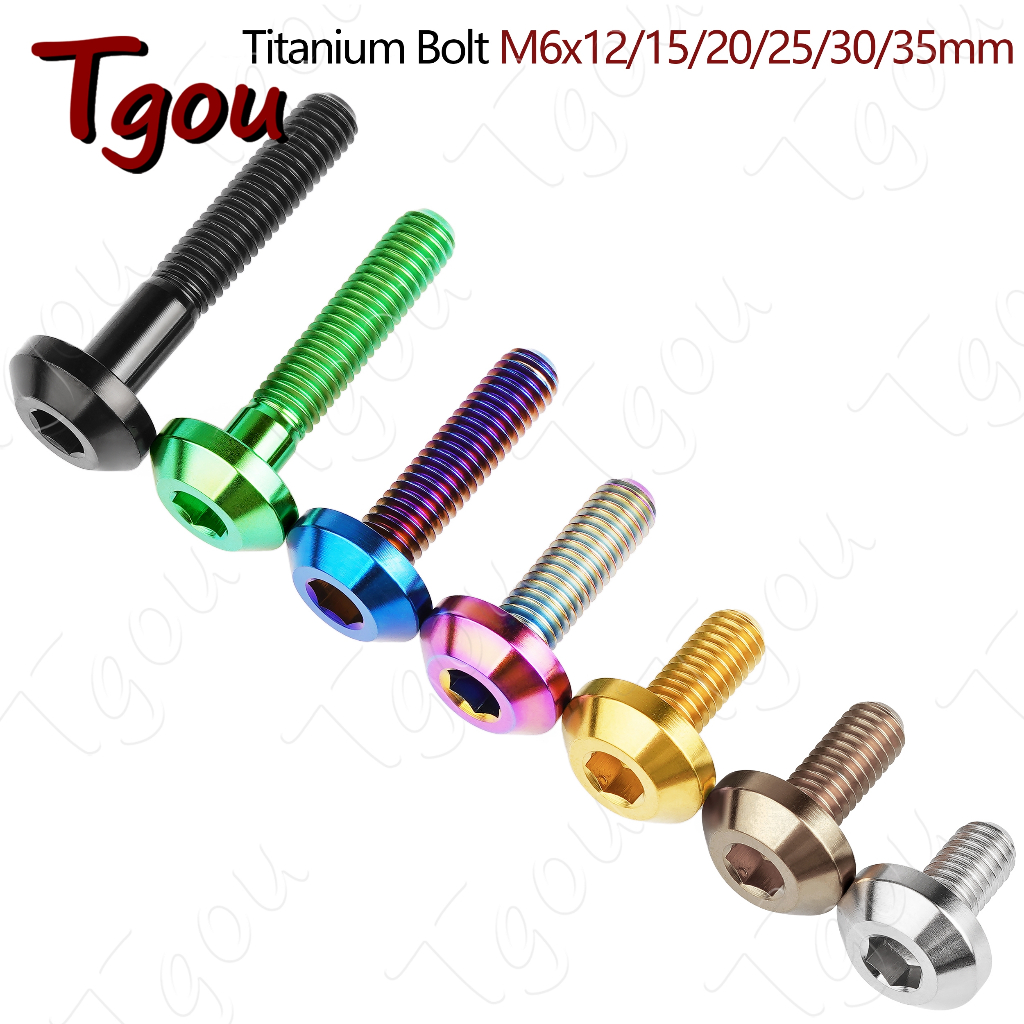 Bu Lông Lục Giác Bằng Titan M6x12 / 15 / 20 / 25 / 30 / 35mm Cho Xe Đạp