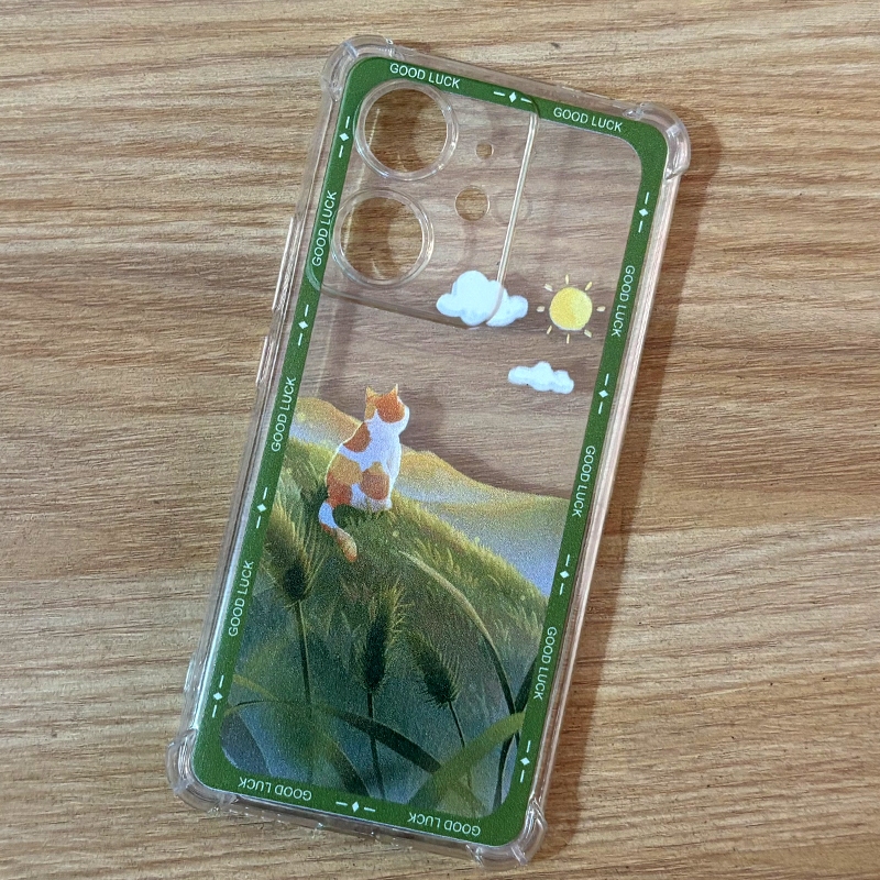 Dành Cho OPPO Realme Neo 7 SE Crystal Case Neo7SE HD Painted Air Bag Bảo Vệ Matte Back Shell Cho Rea