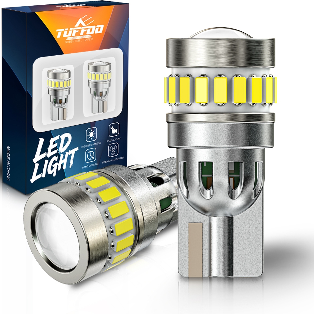 TUFFOO 1 cặp (2 đơn vị) Bóng đèn LED T10/W5W Xe Hơi Đèn Demi/Đèn nội - trắng/Vàng/Đỏ/Xanh Dương