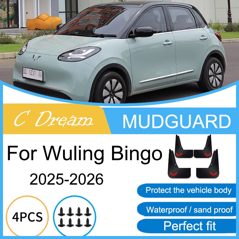 FENDER Chắn Bùn Cho Wuling Bingo 2025-2026 Bánh Xe Chắn Bùn Phía Trước Phía Sau Bắn Vệ Binh Chắn Bùn