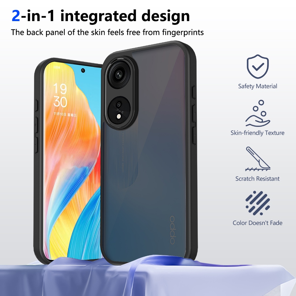 Ốp lưng cho Oppo A1 Pro 5G A1Pro PHQ110 Ốp điện thoại mờ mờ trong suốt trong suốt Bảo vệ silicon mềm