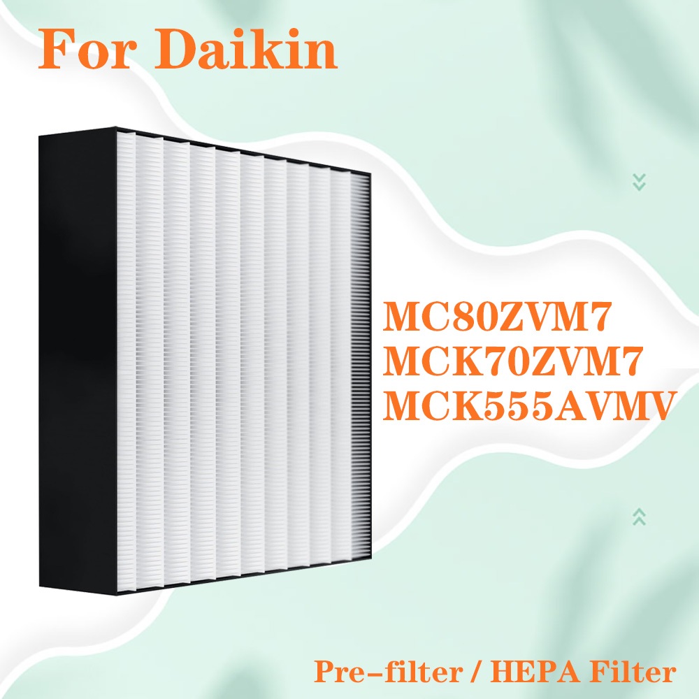 Bộ lọc HEPA thay thế cho máy lọc không khí Daikin MC80ZVM7, MCK70ZVM7-W, MCK70ZVM7-T, MCK555AVMV-T, 
