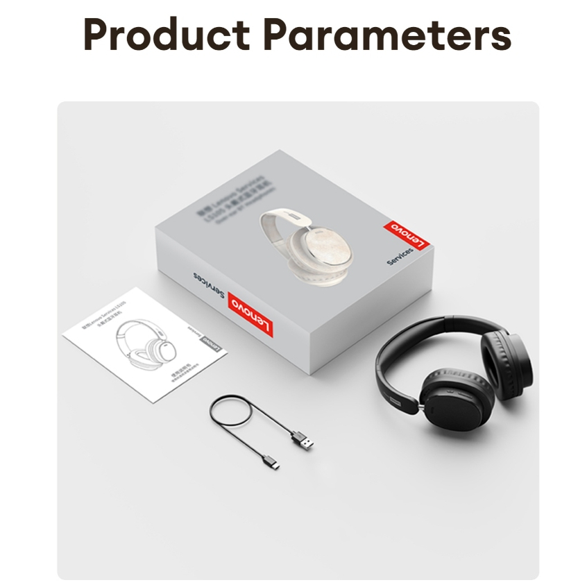 Tai nghe Bluetooth gắn đầu Lenovo LS105 Chất lượng âm thanh HI-FI Tuổi thọ pin dài Tai nghe chơi game có độ trễ thấp Bluetooth V6.0 | BigBuy360 - bigbuy360.vn