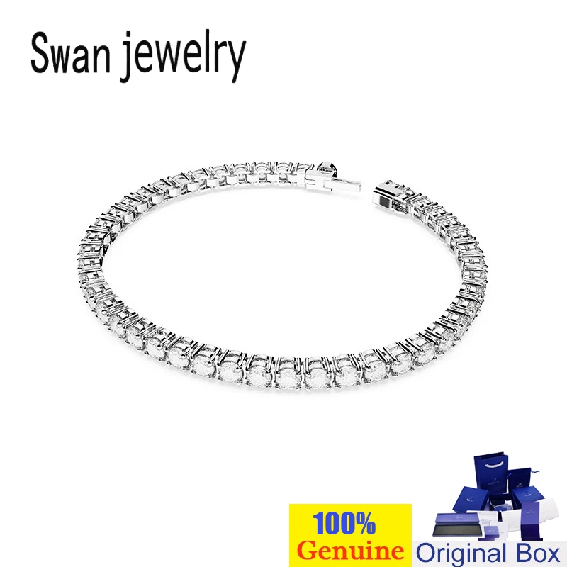 264S Vòng tay thiên nga CVFGH Vòng tay pha lê nữ Vòng tay thiên nga Vòng tay màu Vòng tay 925 Vòng t