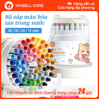 【COD】Sáp màu cho trẻ em không dính tay 24/36/48 màu chất liệu cao cấp an toàn cho bé DIY