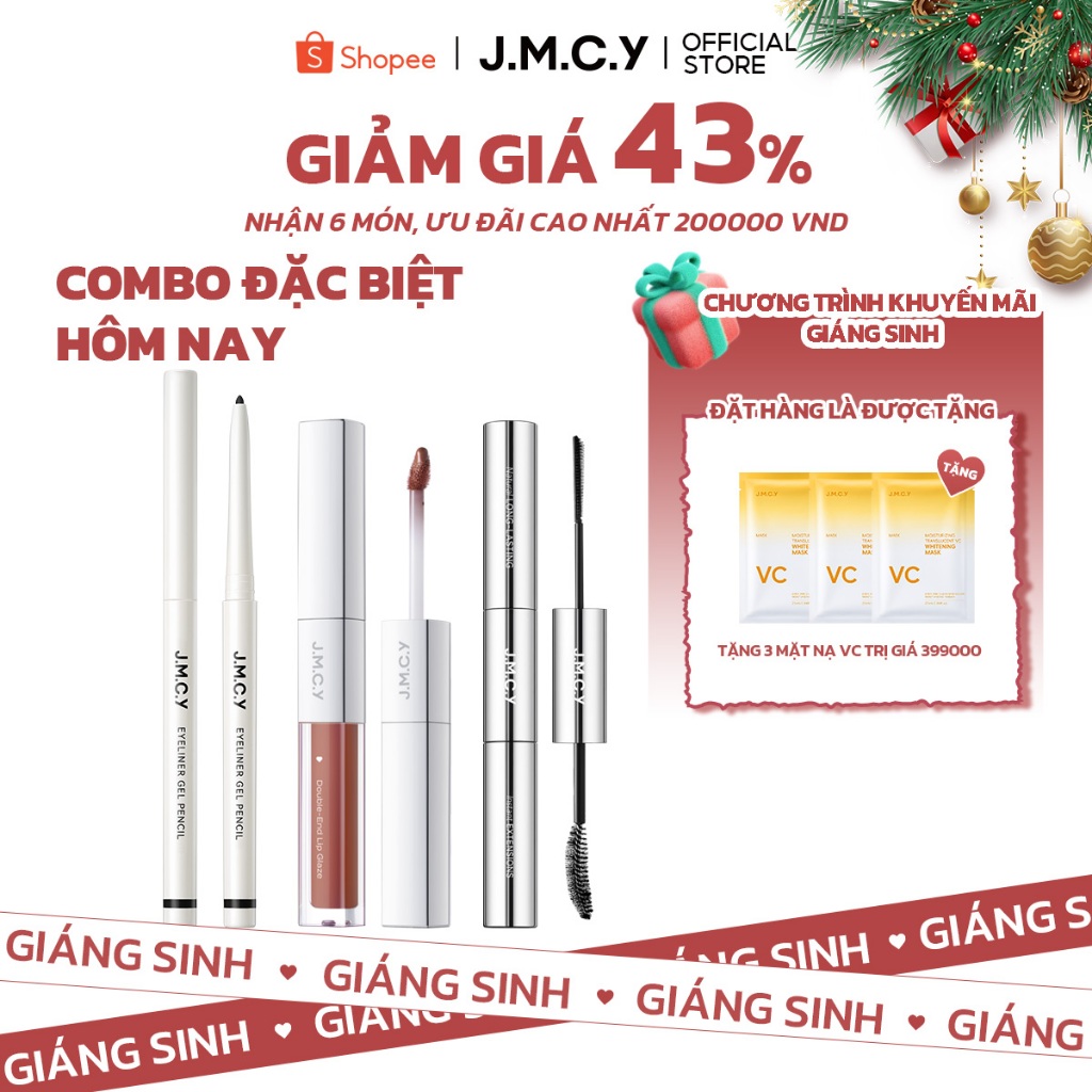 【Ưu đãi có hạn】JMCY Gel kẻ mắt + Mascara Slim Long-Lasting Mascara làm dày mi kéo dài 72 giờ + Son m
