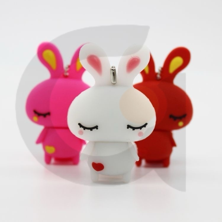 Ổ đĩa Flash sáng tạo hình thỏ mặt lớn bằng silicon 1GB 2GB 4GB 8GB 16GB 32GB 64GB 128GB 2TB