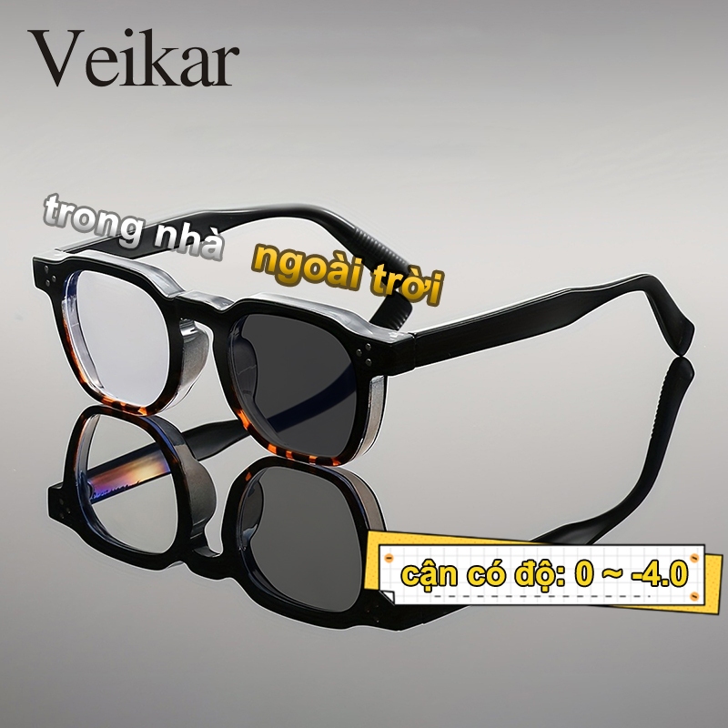 kính cận có độ đổi màu khi ra nắng và chống ánh sáng xanh thời trang kính cận Nam và nữ có độ sẵn 1 4 độ Đổi màu trong vòng 5 giây khi tiếp xúc với ánh sáng mặt trời Tròng kính cận thị chất lượng cao Ngăn chặn hiệu quả tia UV400