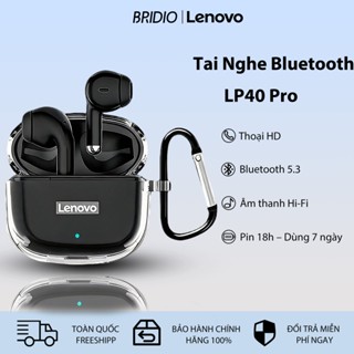 Tai nghe bluetooth Lenovo LP40 Pro TWS Tai nghe thể thao không dây Tai nghe giảm tiếng ồn Điều khiển cảm ứng 250mAH HD