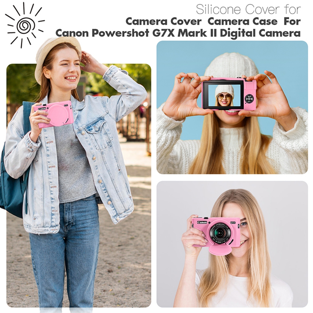 Ốp lưng silicon máy ảnh cho Canon G7X Mark II