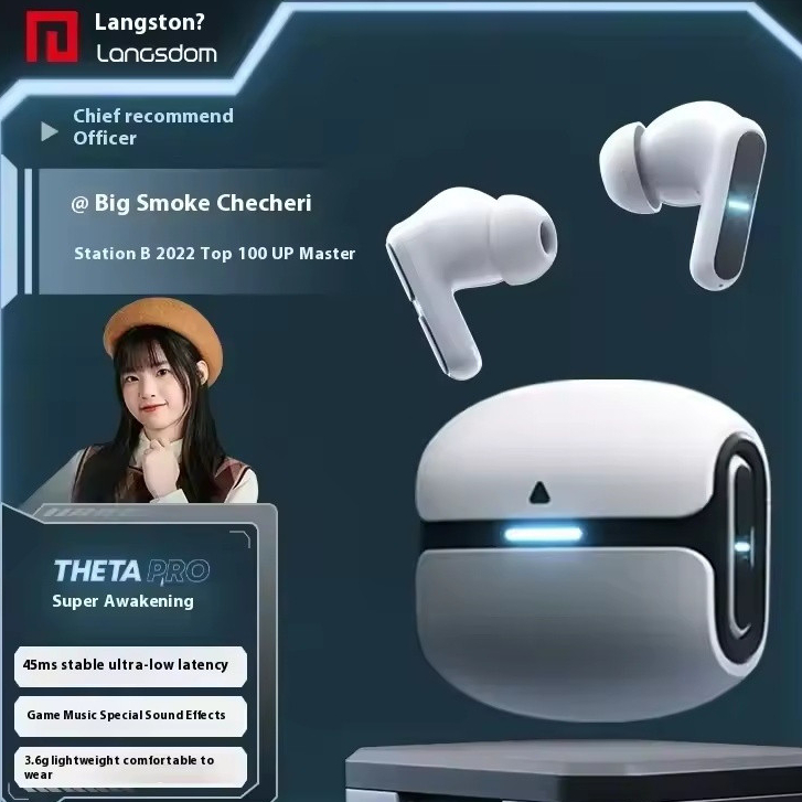 Tai nghe không dây Langsdom Theta Pro tuyệt vời Tai nghe nhét tai Giảm tiếng ồn Độ trễ thấp Tuổi thọ