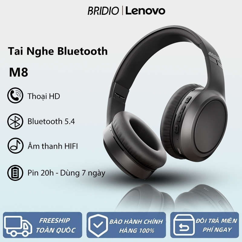 Lenovo Tai Nghe Bluetooth BRIDIO M8 Cuộc Gọi HIFI Chất Lượng âm Thanh Chất Lượng Cao Có Mic Cho Android iOS và PC | BigBuy360 - bigbuy360.vn