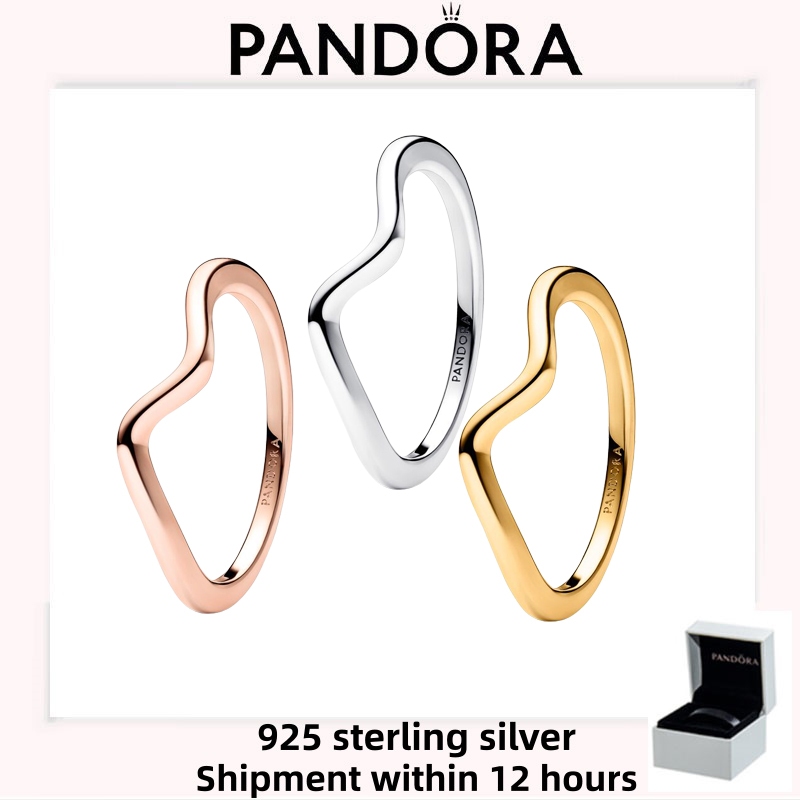 Nhẫn sóng đánh bóng Pandora bạc S925 chính hãng