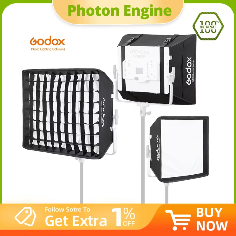 Godox Softbox Với Phụ Kiện Lưới Hoàn Hảo Cho Godox LP400 / LP600 / LP1200 Đèn LED Tập Trung