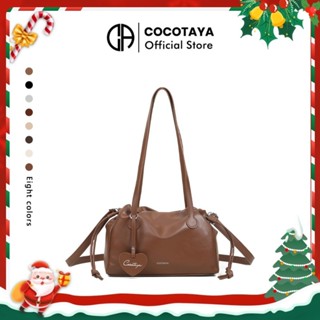   COCOTAYA  Ryder Bag Túi xách nữ thời trang Retro Hợp thời trang Túi đeo vai bằng da pu Túi đeo chéo 