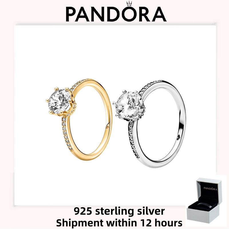 Nhẫn Solitaire vương miện lấp lánh Pandora S925 chính hãng