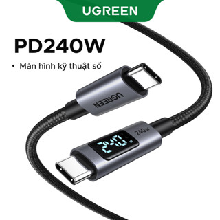  Cáp dữ liệu sạc UGREEN 240W USB 2.0 USB-C sang USB-C Cáp hiển thị kỹ thuật số bện bằng nhôm Tương thích với dòng iPhone 17   16   15 