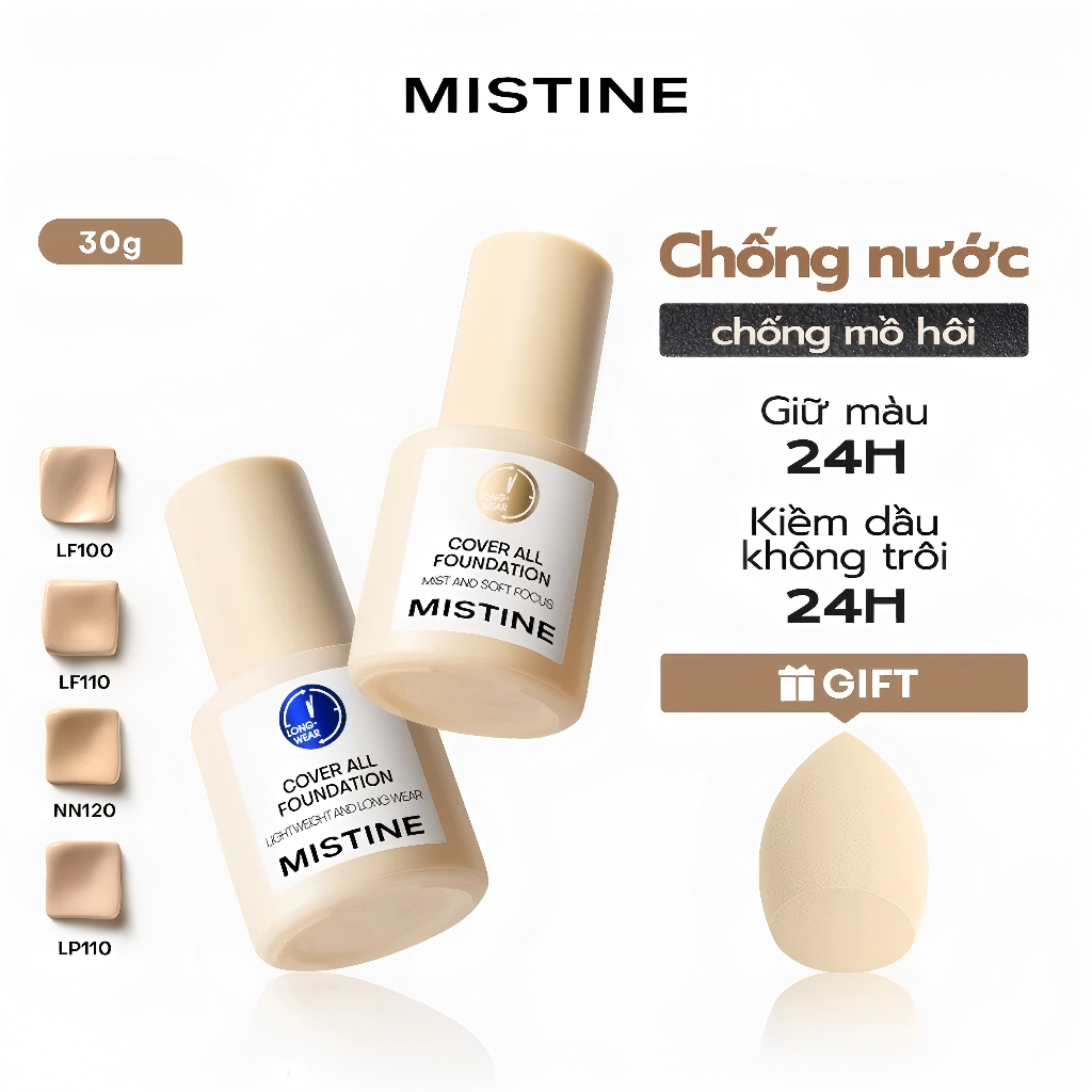 kem nền Mistine kem lót 30g  Kiềm dầu không trôi