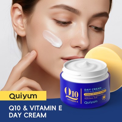 Kem dưỡng ban ngày & ban đêm QUIYUM Q10 & Vitamin E 30g - Dưỡng ẩm ban ngày, Dưỡng ẩm qua đêm, Làm săn chắc & Phát sáng da
