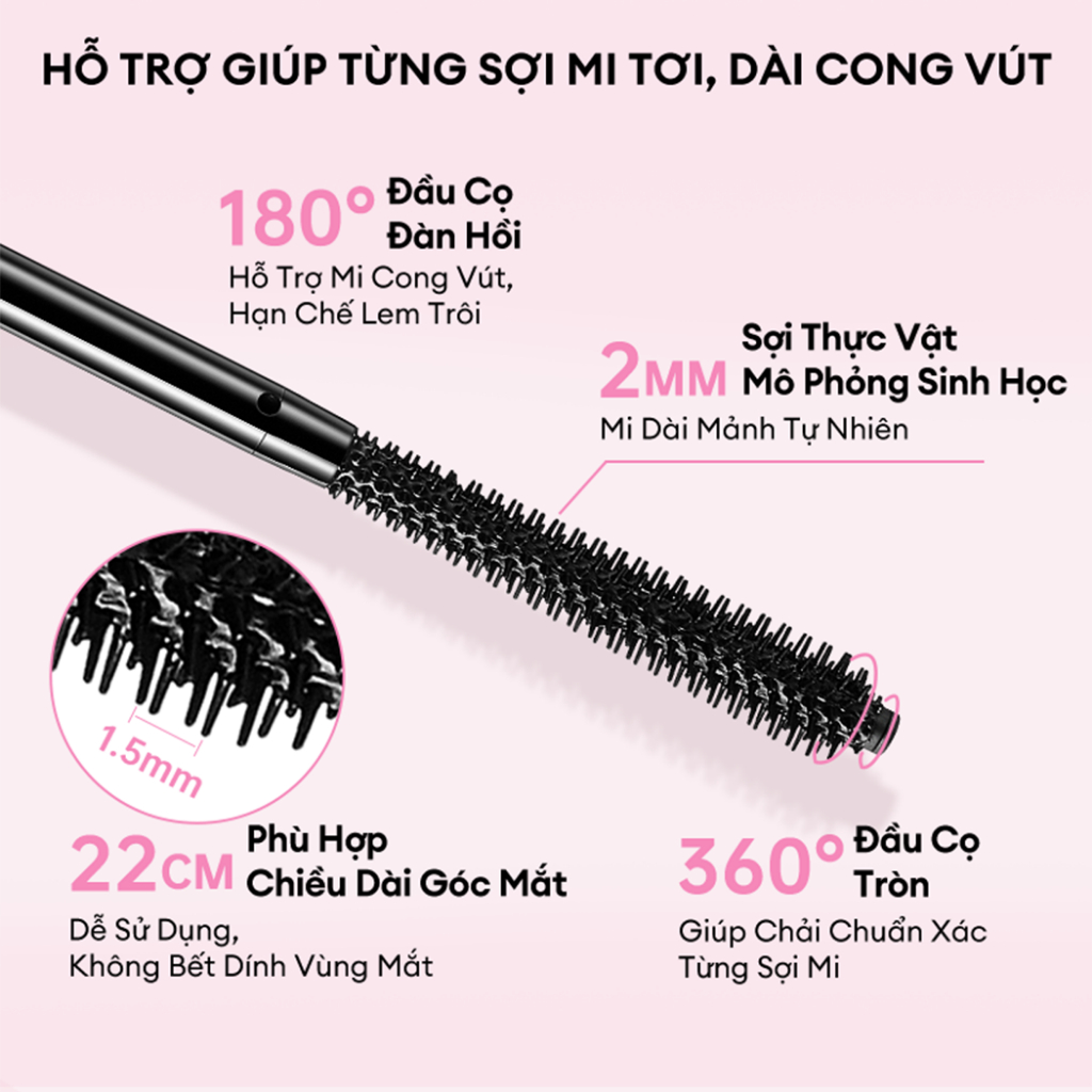 [DUY KHÁNH YÊU THÍCH] Mascara COLORKEY Chuốt Mi Cong Dày, Chống Nước 24H Không Lem, Khóa Màu 3D Lâu Trôi, Đầu Cọ Silicon Tách Sợi Tự Nhiên | BigBuy360 - bigbuy360.vn