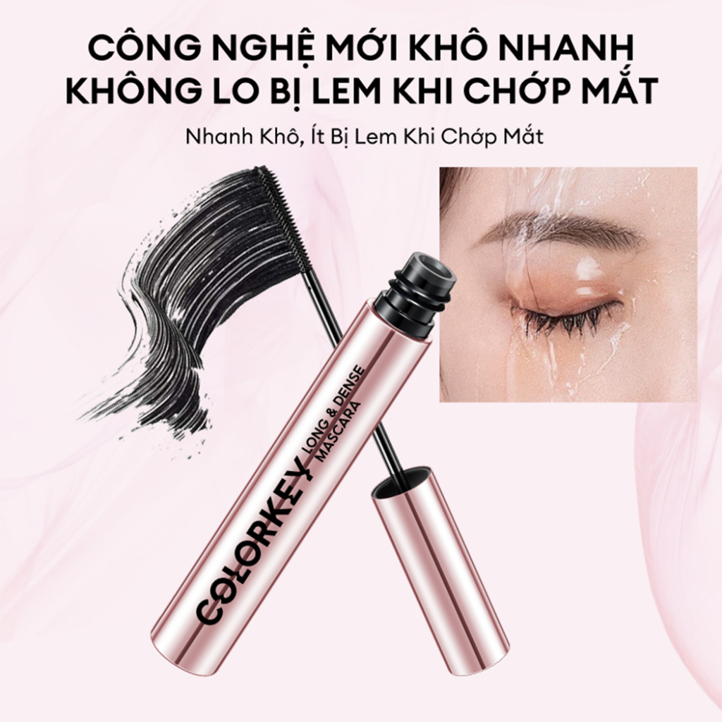 [DUY KHÁNH YÊU THÍCH] Mascara COLORKEY Chuốt Mi Cong Dày, Chống Nước 24H Không Lem, Khóa Màu 3D Lâu Trôi, Đầu Cọ Silicon Tách Sợi Tự Nhiên | BigBuy360 - bigbuy360.vn