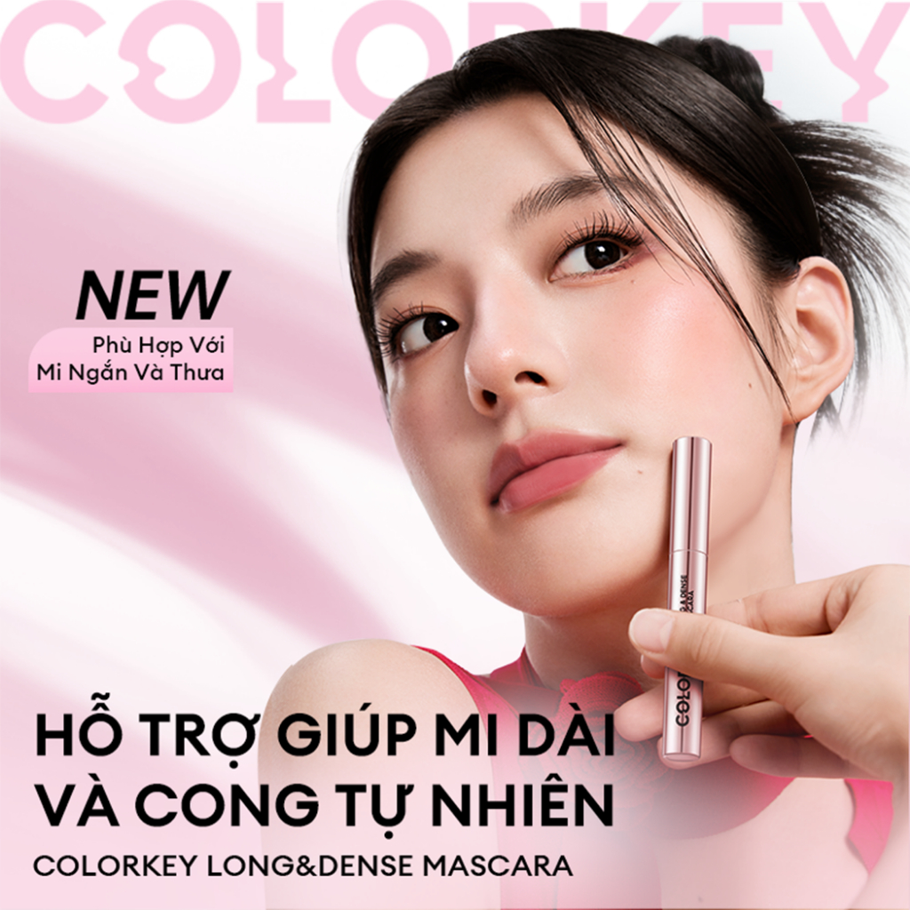 [DUY KHÁNH YÊU THÍCH] Mascara COLORKEY Chuốt Mi Cong Dày, Chống Nước 24H Không Lem, Khóa Màu 3D Lâu Trôi, Đầu Cọ Silicon Tách Sợi Tự Nhiên | BigBuy360 - bigbuy360.vn