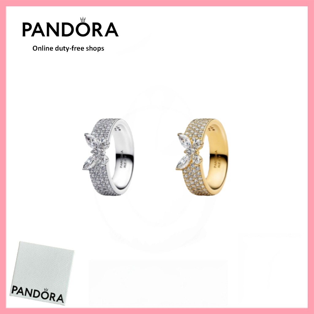 Nhẫn bạc S925 hình bướm lấp lánh Padora 164270C01 - Bạc 100%