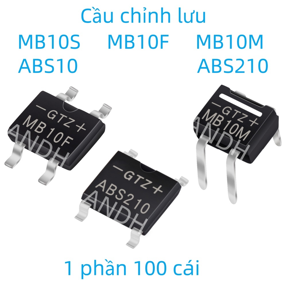 MB10F MB10S MB10M ABS10 ABS210 Bộ chỉnh lưu cầu đa năng DIP-4 SOP-4 Gói
