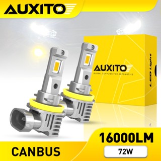  AUXITO 2PC Đèn Sương Mù M6 H11 H8 H16 72W 16000LM Bóng Đèn LED 3000K Màu Vàng Hổ Phách 6500K Trắng 