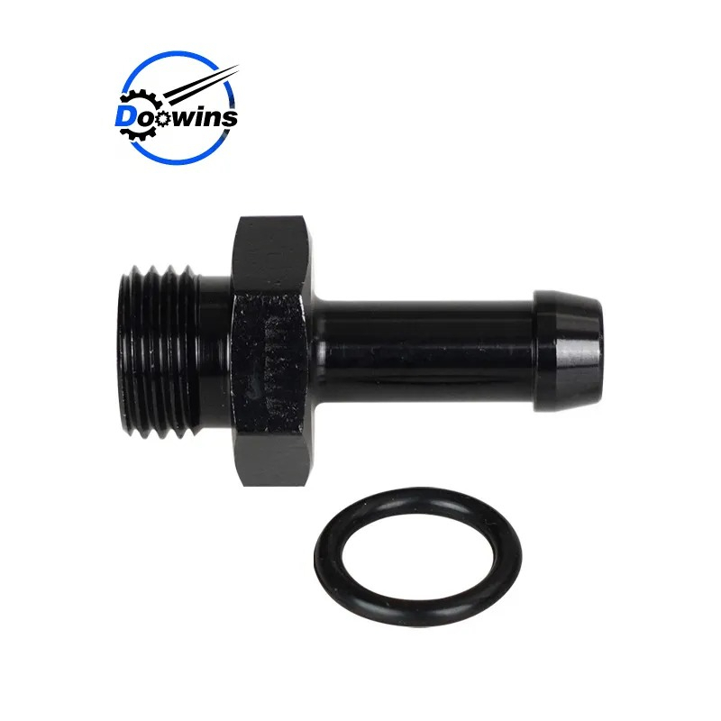 Đầu Nối Chuyển Đổi Đường Ống Dẫn Nhiên Liệu 6AN Male Sang 5 / 16 6AN O-ring Boss Bằng Nhôm Màu Đen K