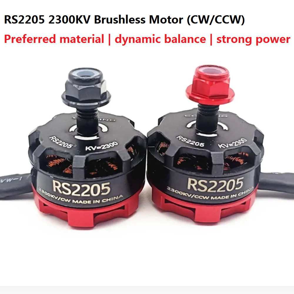 1 Cặp Động Cơ Không Chổi Than RS2205 2300KV CW / CCW Mô Hình Máy Bay Bốn Trục 5 inch Cho 2-6s 20A / 