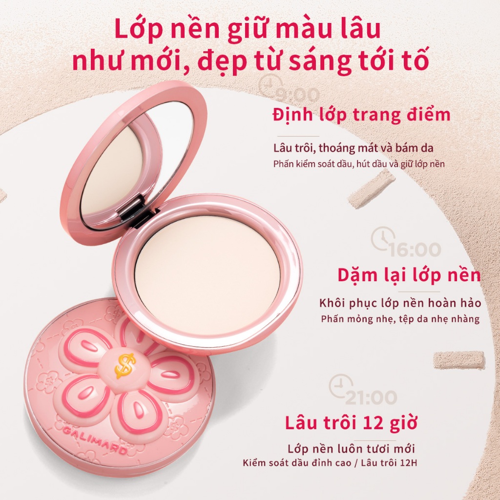 GALIMARD Flawless Setting Powder Oil-Control Matte Medium Coverage Trang điểm mặt chống thấm nước 9g | BigBuy360 - bigbuy360.vn