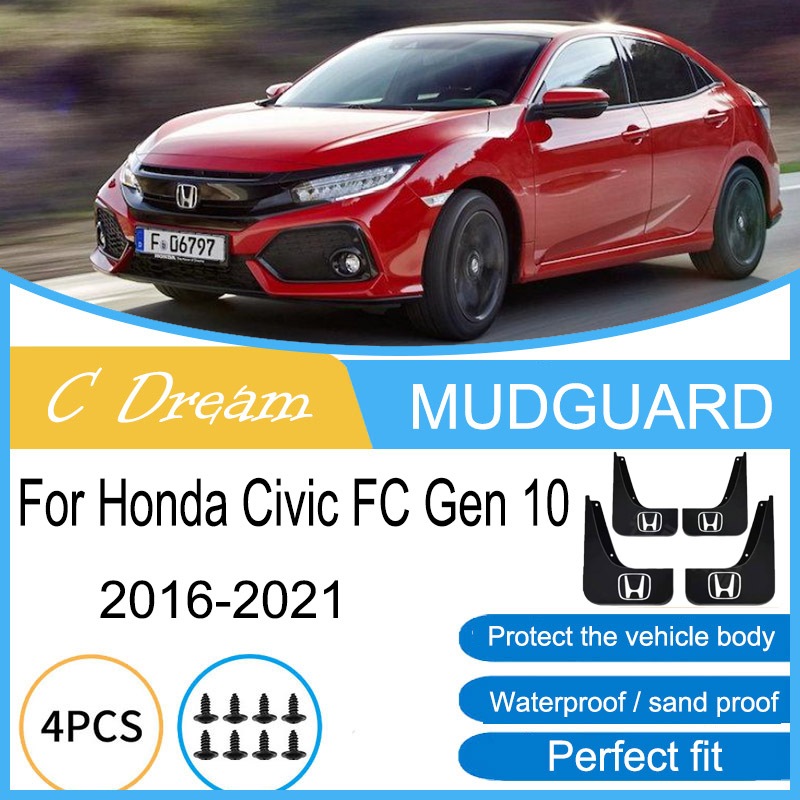 FENDER Chắn Bùn Dành Cho Xe Honda Civic FC Gen 10 2016-2021 Bánh Xe Chắn Bùn Phía Trước Phía Sau Bắn