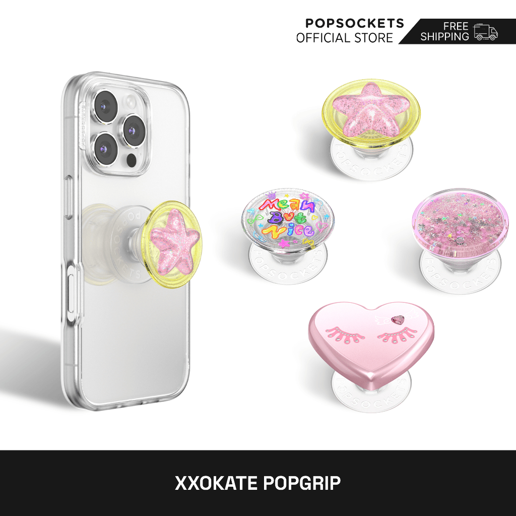 PopSockets XXOKATE PopGrip | Kẹp điện thoại và ví điện thoại cao cấp | PopGrip | Ổ cắm Pop | Ổ cắm P