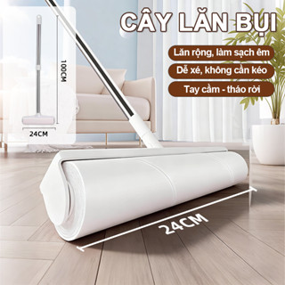 Combo Cây Lăn Bụi + Lõi Lăn Siêu Dính Quần Áo, Ga Giường, Lông Chó Mèo Tiện Ích Có Nắp